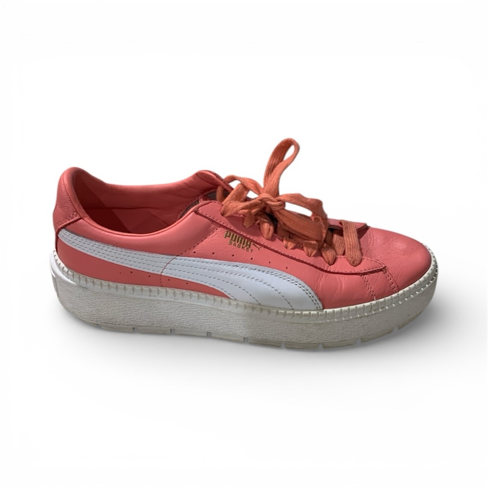 Puma Women's Coral and White Sneakers